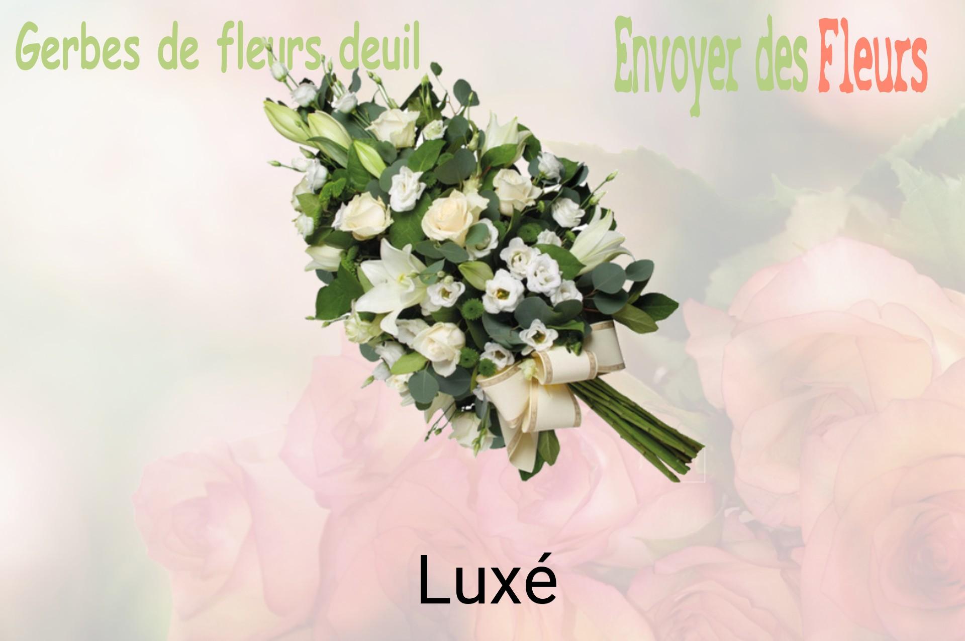Gerbe de fleurs de deuil livrée à Luxé